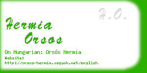 hermia orsos business card